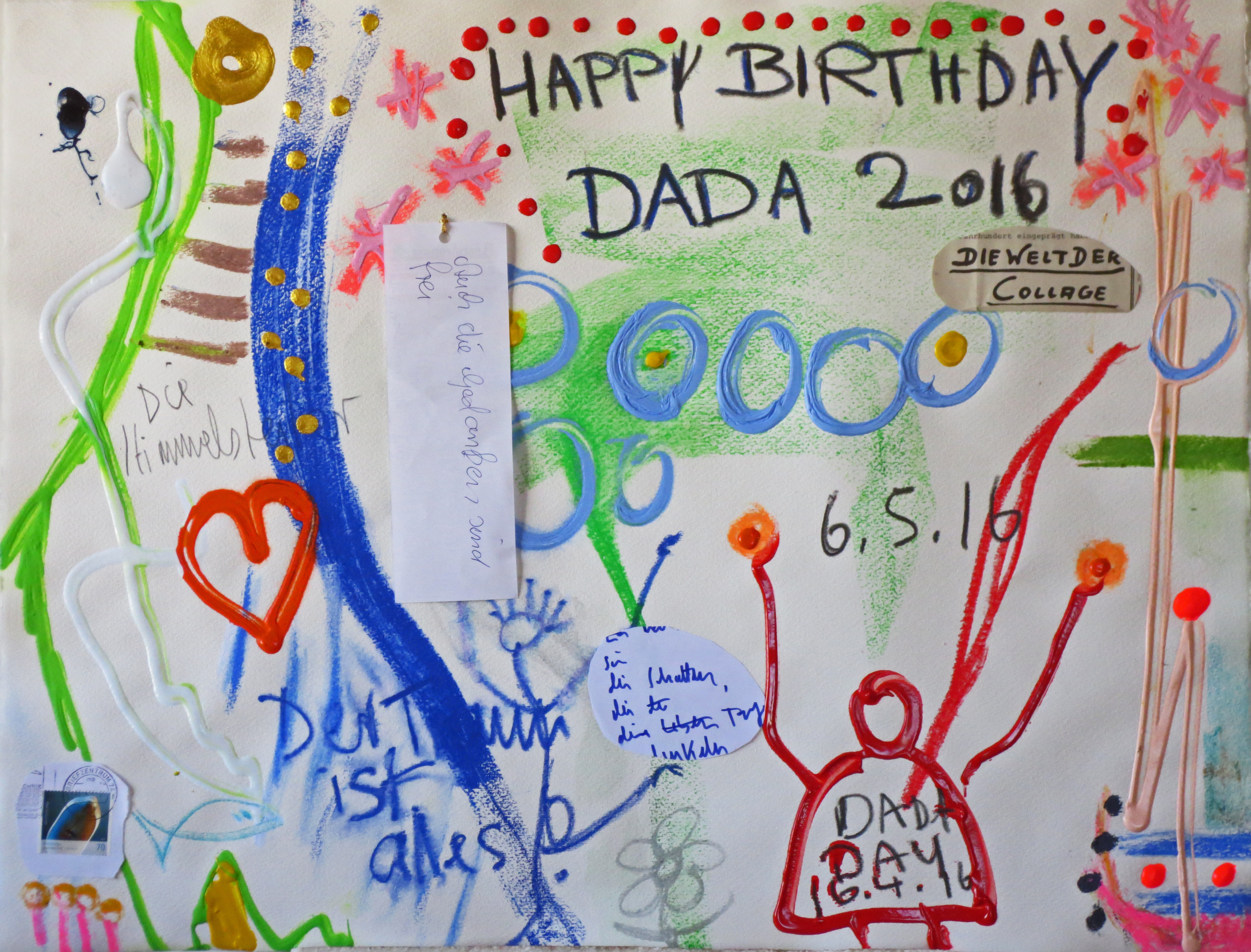 20160506_Happy Birthday Dada_Mischtechnik/Collage